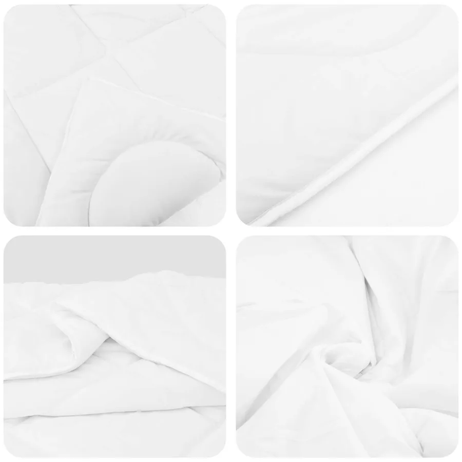 Couette avec oreiller 3 pcs Blanc Microfibre - 6