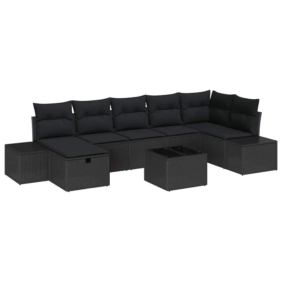 Ensemble de Canapés avec coussin 8 pcs polyrotin - 2