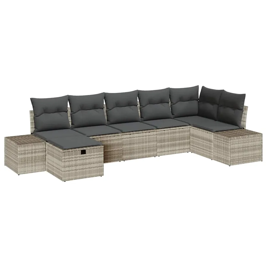 Ensemble de Canapés avec coussin 8 pcs polyrotin - 2