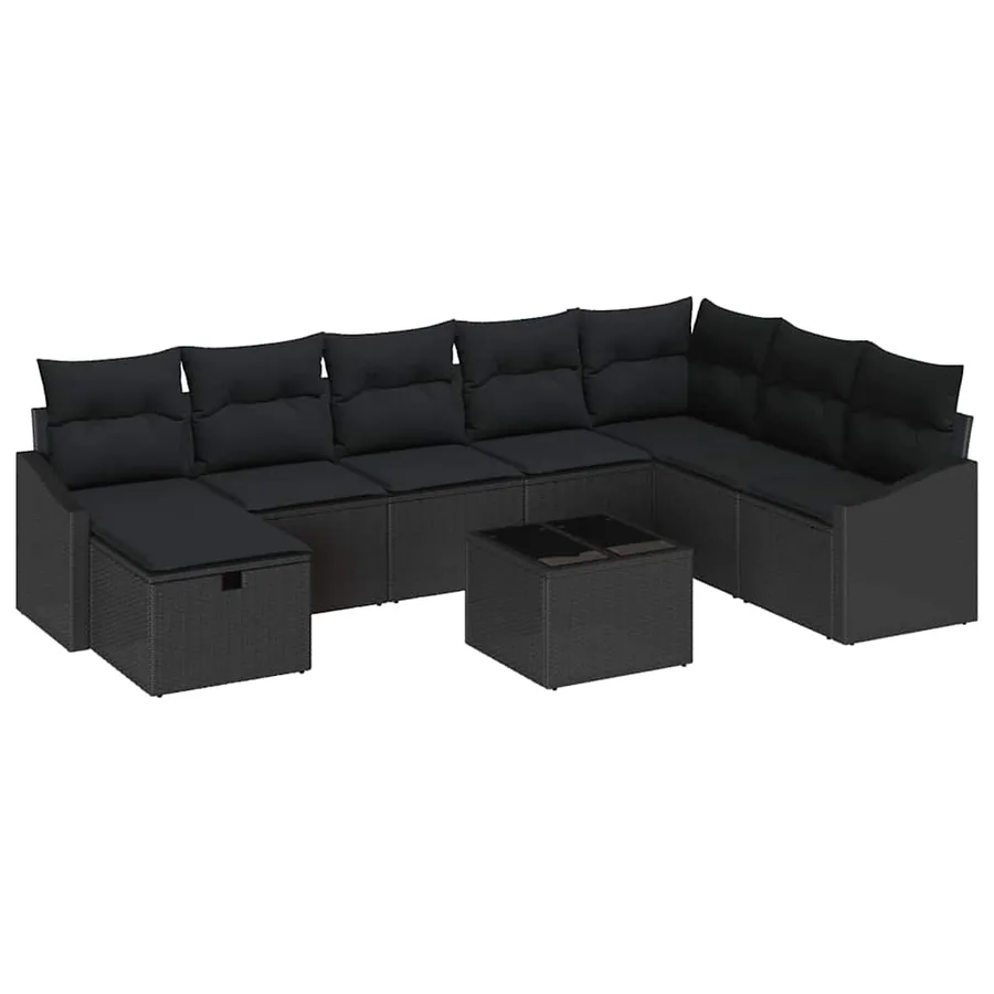 Ensemble de Canapés avec coussin 8 pcs polyrotin - 2