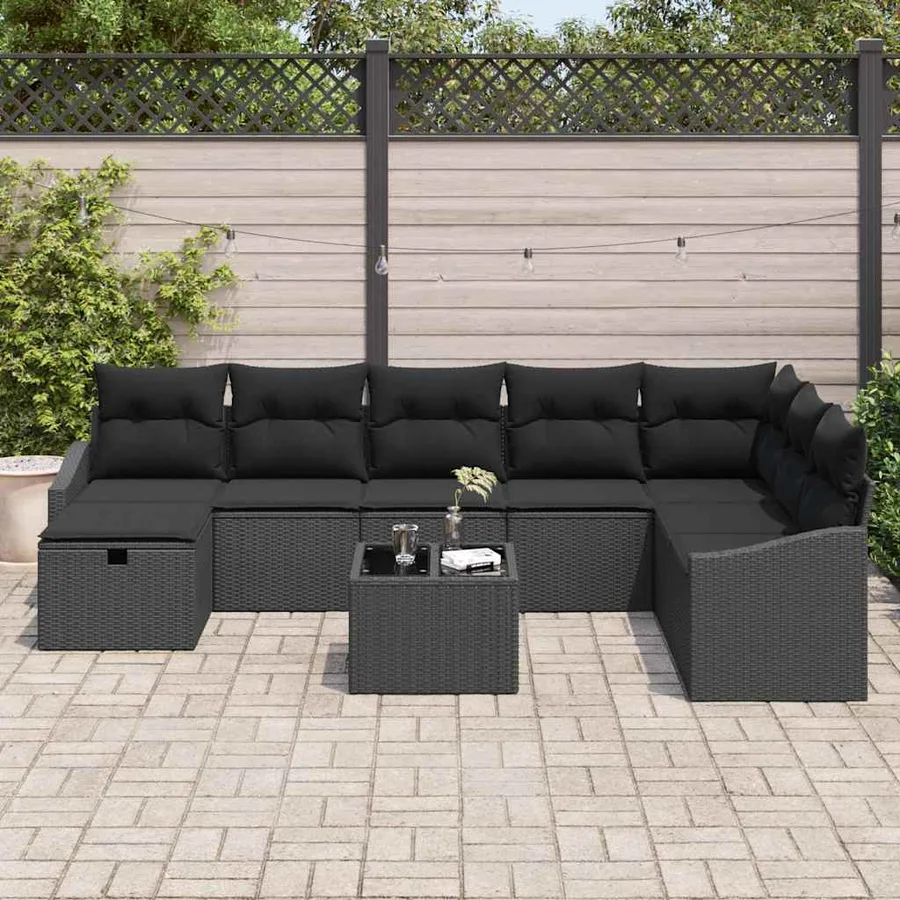 Ensemble de Canapés avec coussin 8 pcs polyrotin - 3