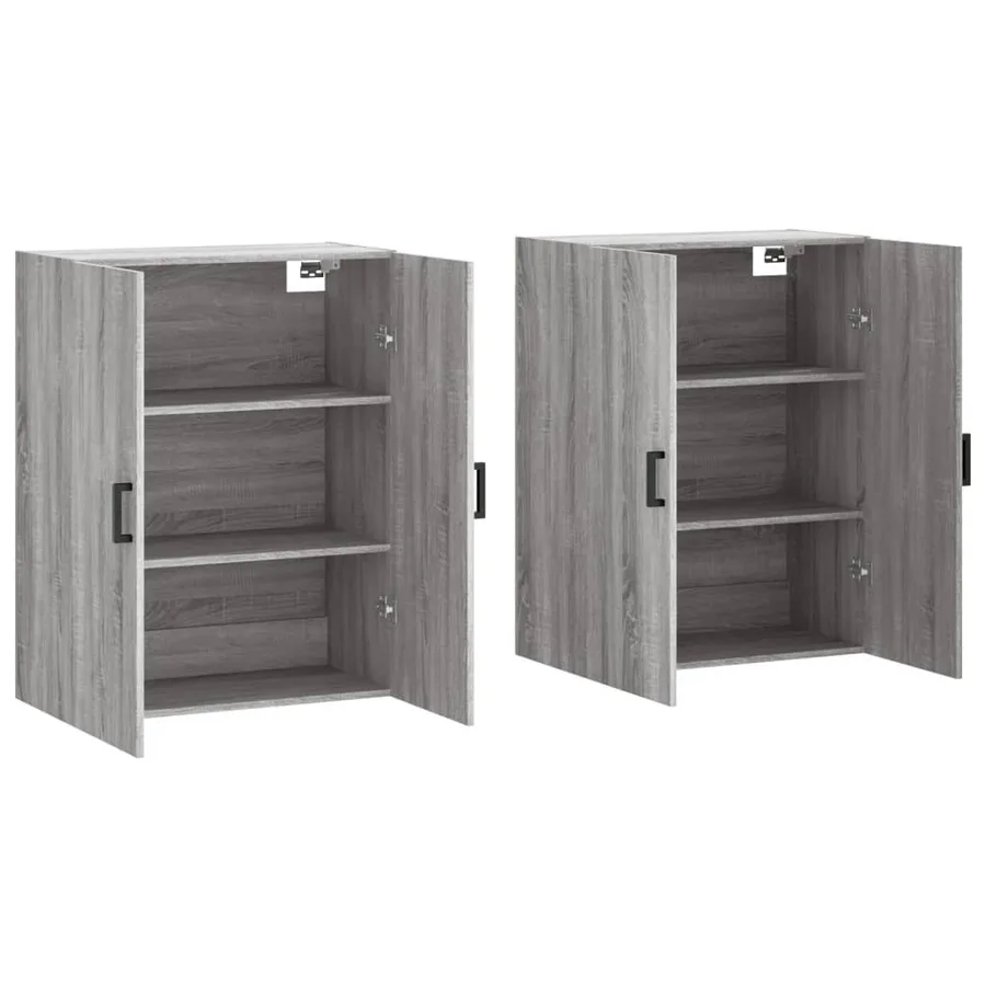 Armoires murales 2 pcs sonoma gris 69,5x34x90 cm - 4