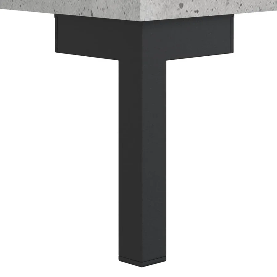Buffet haut Gris béton 69,5x34x180 cm Bois d'ingénierie - 11