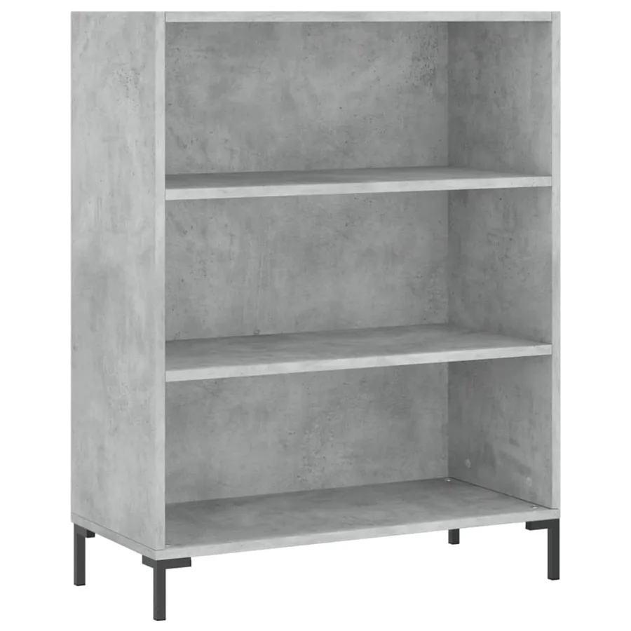 Buffet haut Gris béton 69,5x34x180 cm Bois d'ingénierie - 7