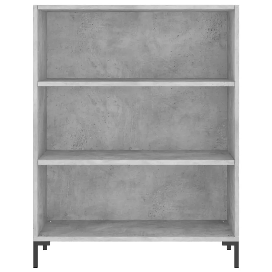 Buffet haut Gris béton 69,5x34x180 cm Bois d'ingénierie - 8