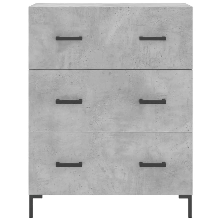 Buffet haut Gris béton 69,5x34x180 cm Bois d'ingénierie - 8