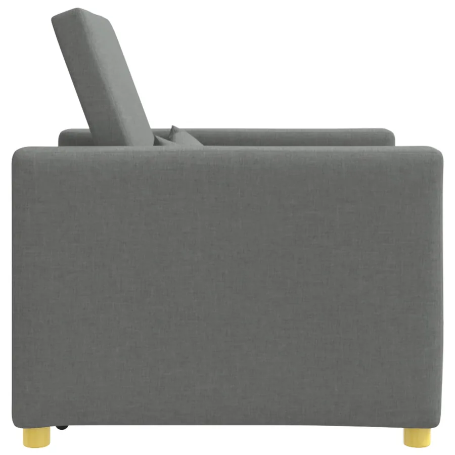 Canapé-lit escamotable simple Gris foncé 90 x 165 x 87 cm tissu - 6