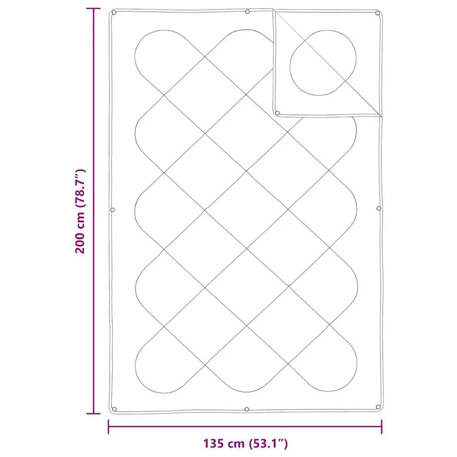 Duvet 2-en-1 Blanc 135 x 200 cm Polyester - 10