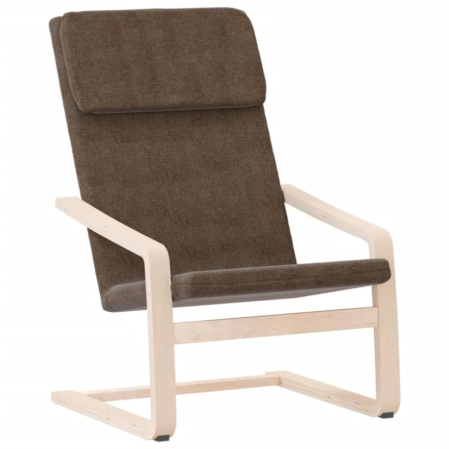 Chaise de relaxation Marron foncé Tissu - 2