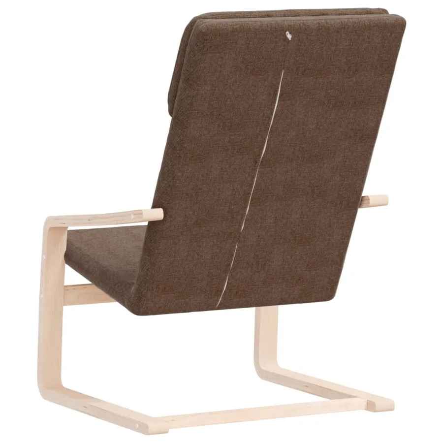 Chaise de relaxation Marron foncé Tissu - 6