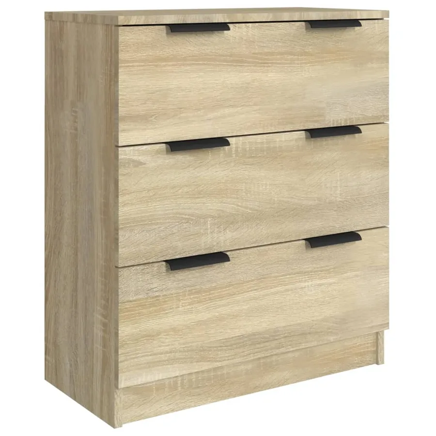 Buffets 3 pcs Chêne sonoma Bois d'ingénierie - 4