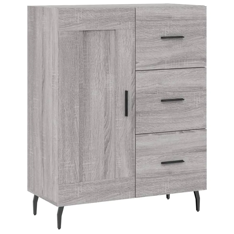 Buffet haut Sonoma gris 69,5x34x180 cm Bois d'ingénierie - 7