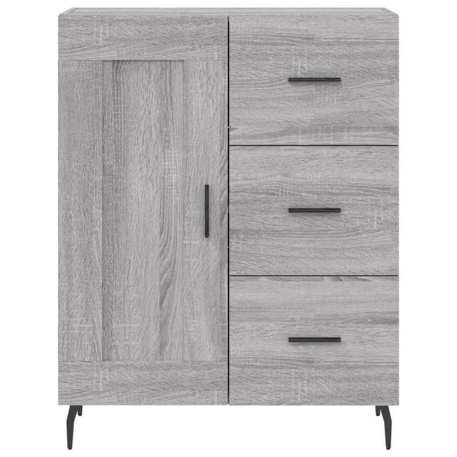 Buffet haut Sonoma gris 69,5x34x180 cm Bois d'ingénierie - 8