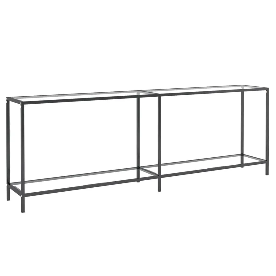 Table console Transparent 220x35x75,5 cm Verre trempé - 2