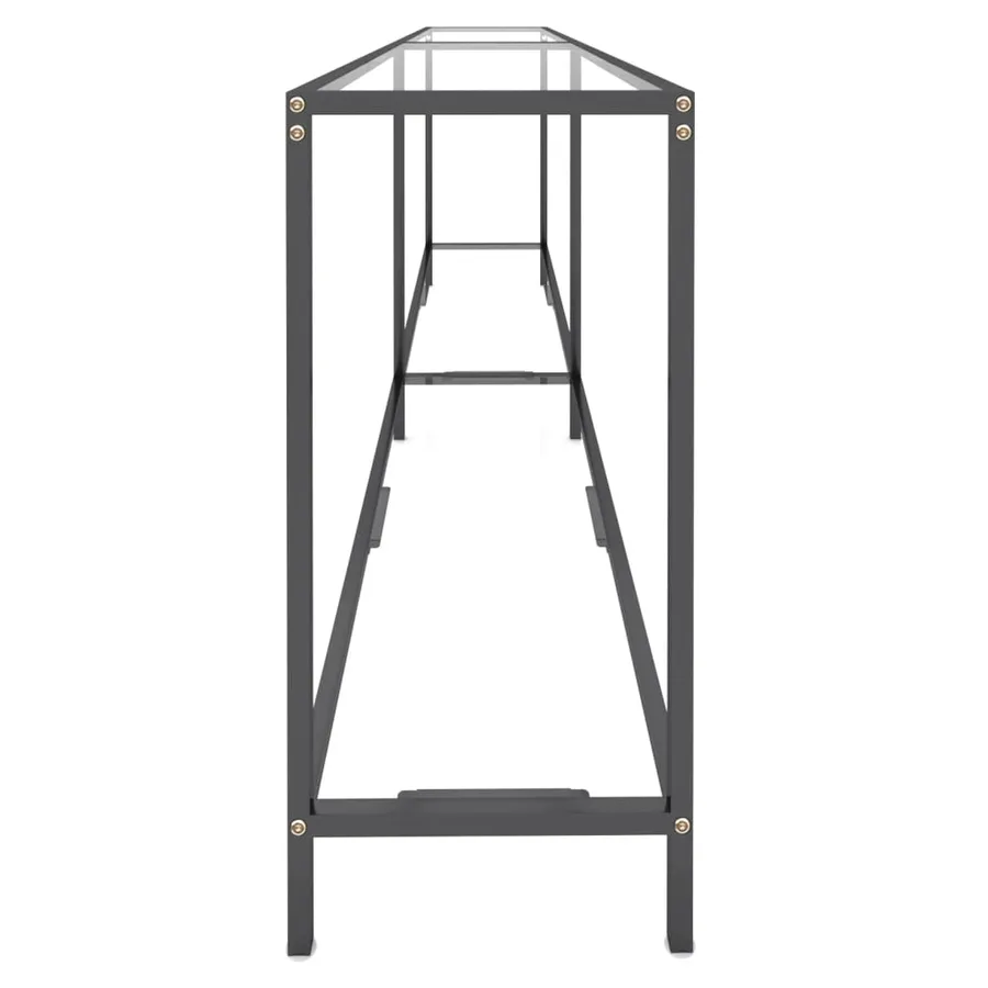 Table console Transparent 220x35x75,5 cm Verre trempé - 4