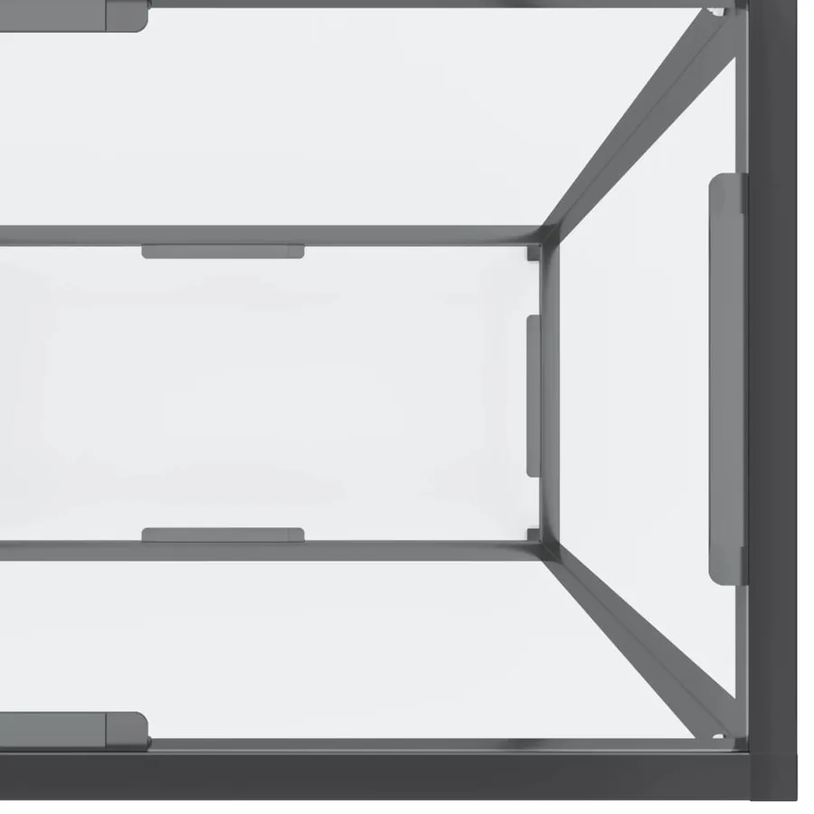 Table console Transparent 220x35x75,5 cm Verre trempé - 6