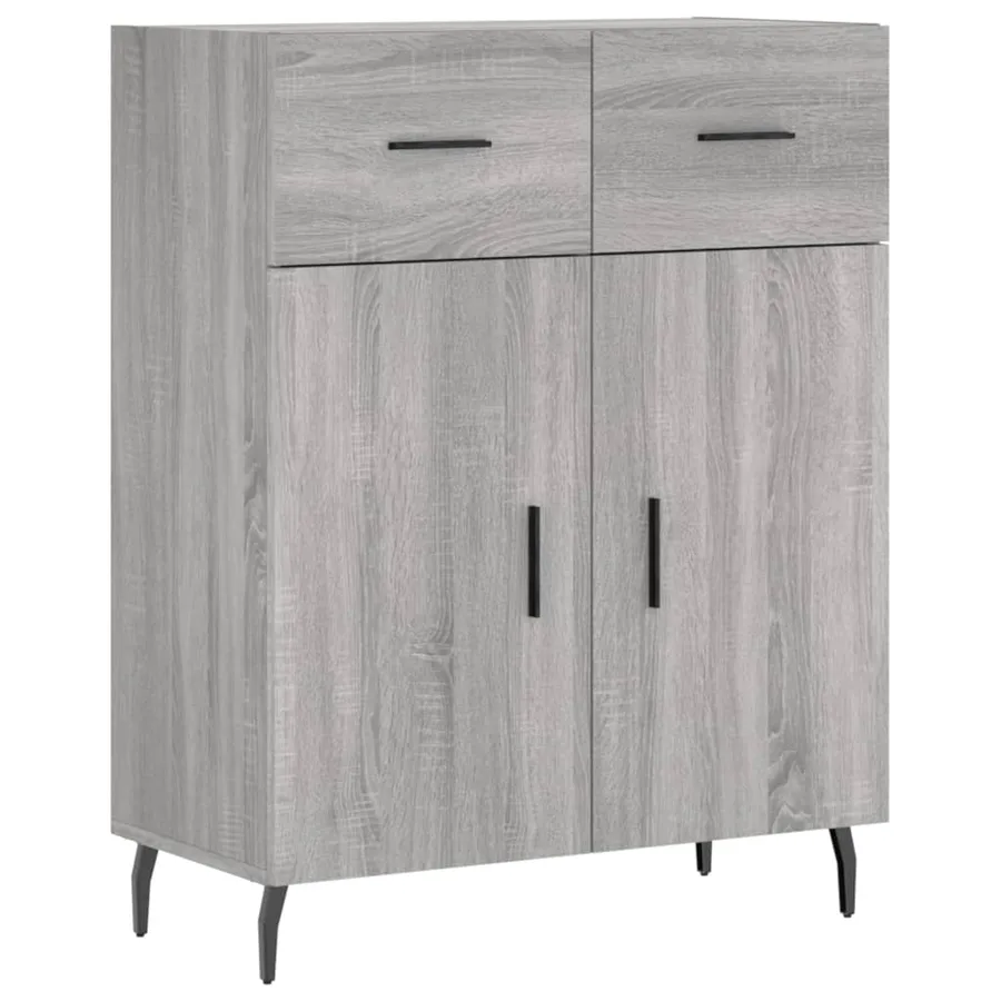 Buffet haut Sonoma gris 69,5x34x180 cm Bois d'ingénierie - 7