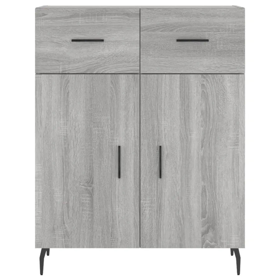 Buffet haut Sonoma gris 69,5x34x180 cm Bois d'ingénierie - 8