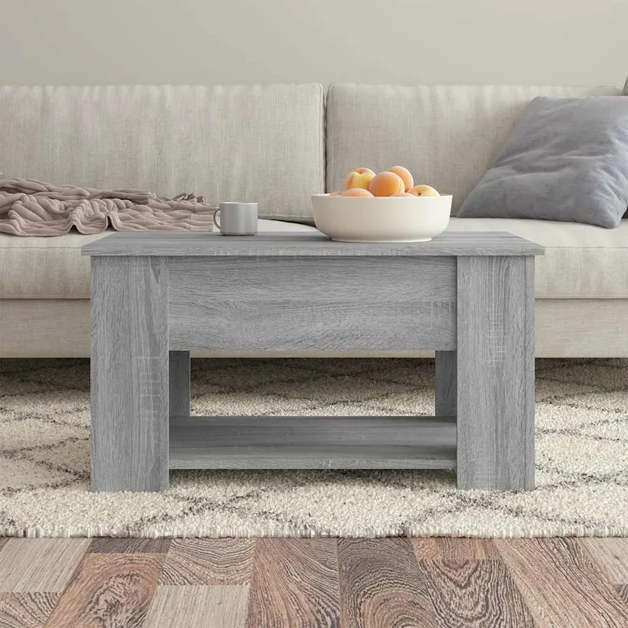 Table basse Sonoma gris 79x49x41 cm Bois d'ingénierie - 3
