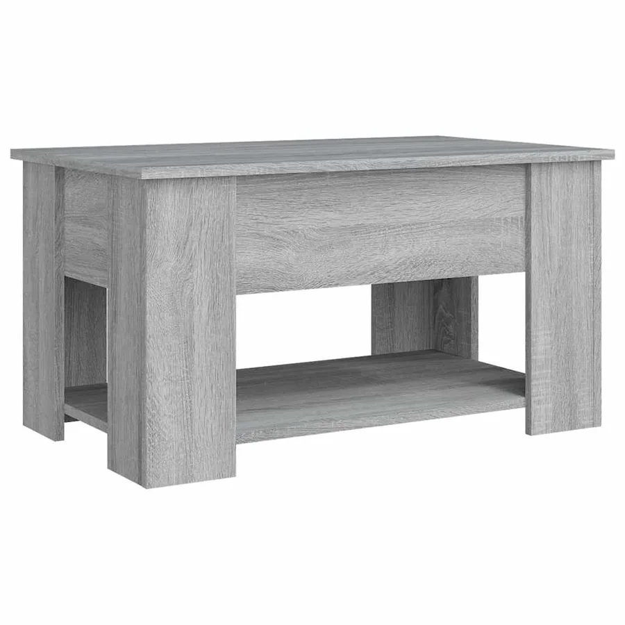 Table basse Sonoma gris 79x49x41 cm Bois d'ingénierie - 4