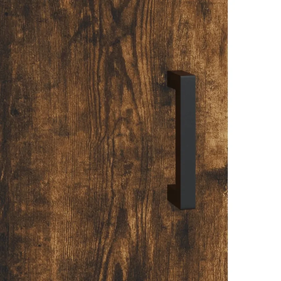 Buffet haut Chêne fumé 69,5x34x180 cm Bois d'ingénierie - 11