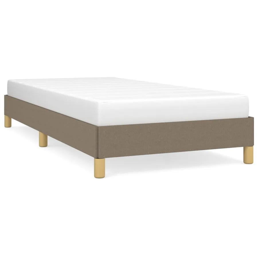 Cadre de lit sans matelas taupe 90x190 cm tissu - 2
