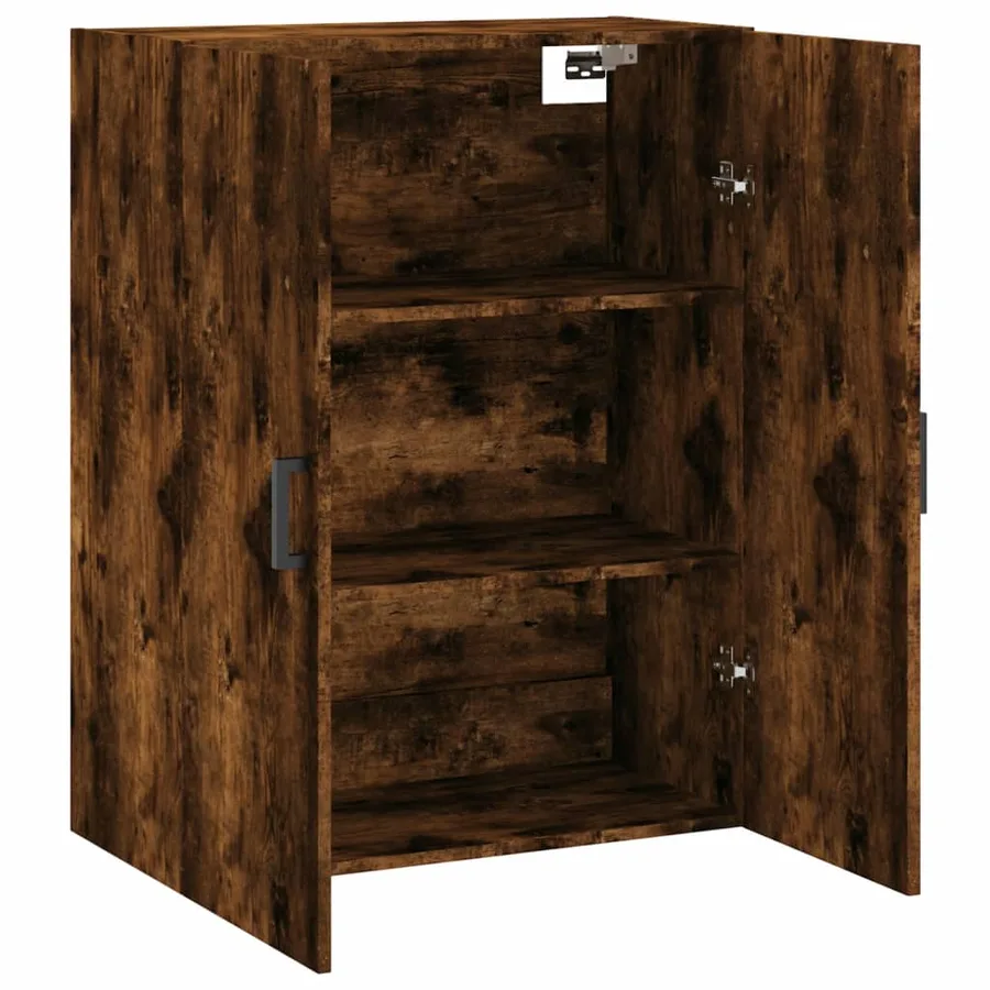 Armoire murale chêne fumé 69,5x34x90 cm - 6