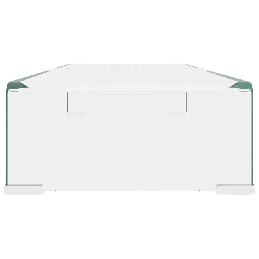 Meuble TV/pour moniteur 70x30x13 cm verre transparent - 4