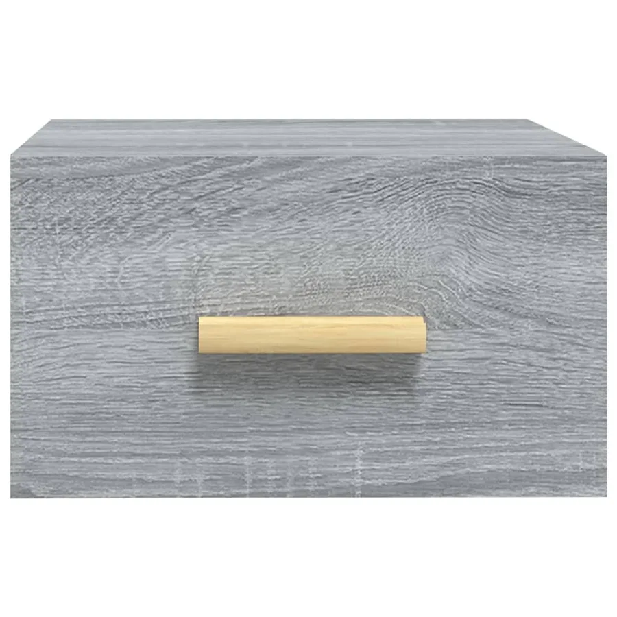 Table de chevet murale sonoma gris 35x35x20 cm - 4