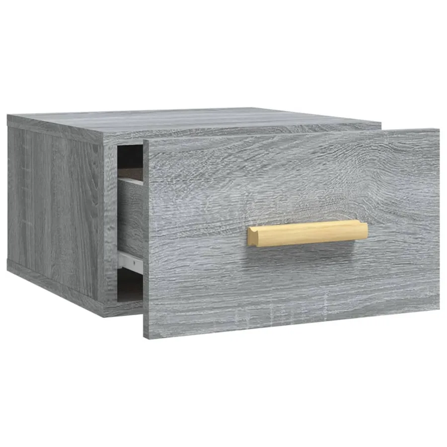 Table de chevet murale sonoma gris 35x35x20 cm - 5