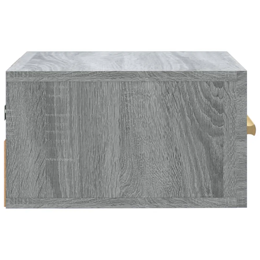 Table de chevet murale sonoma gris 35x35x20 cm - 6