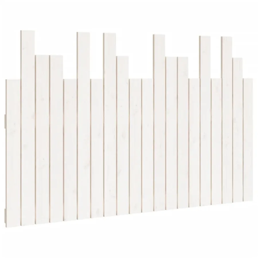 Tête de lit murale Blanc 127,5x3x80 cm Bois massif de pin - 2