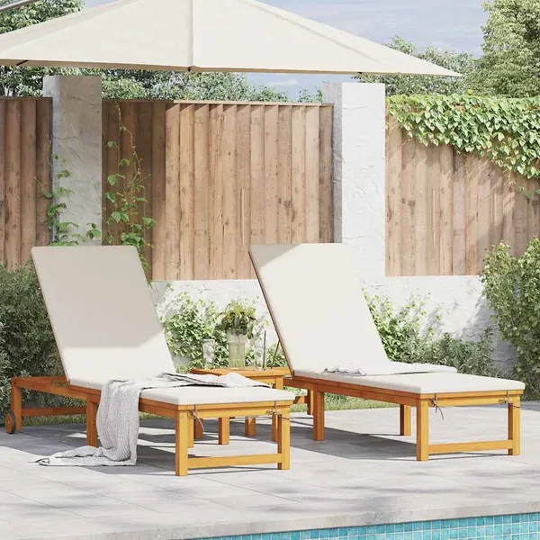 Transat 3 pcs Marron Bois d'Acacia Massif