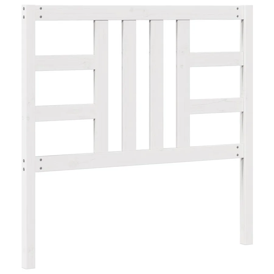 Tête de lit Blanc 106x4x100 cm Bois massif de pin - 6