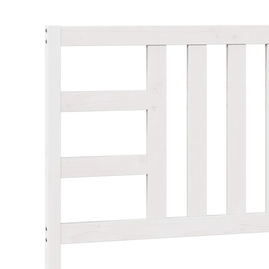 Tête de lit Blanc 106x4x100 cm Bois massif de pin - 7