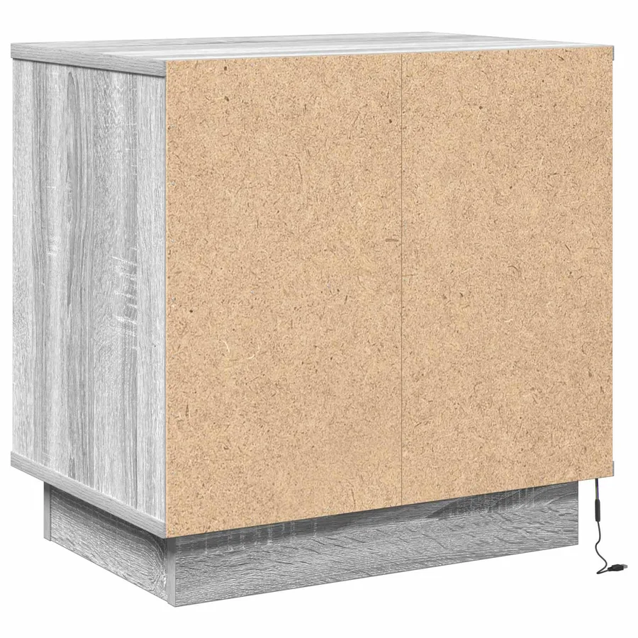 Cabinet de chevet avec tiroir 2 pcs Gris 50 x 34,5 x 50 cm. - 6