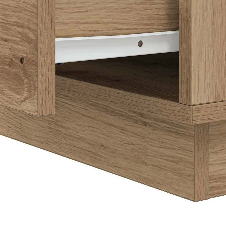 Cabinet de chevet 2 pc Chêne artisanal 39 x 34,5 x 50 cm - 13