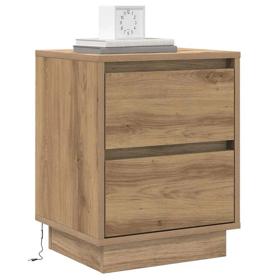 Cabinet de chevet 2 pc Chêne artisanal 39 x 34,5 x 50 cm - 3