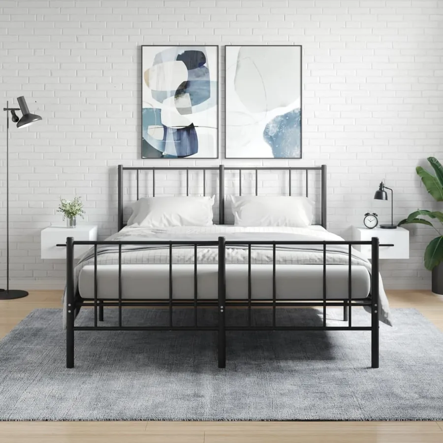 Tables de chevet murales 2 pcs blanc 35x35x20 cm