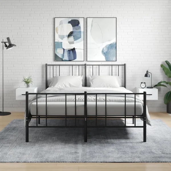 Tables de chevet murales 2 pcs blanc 35x35x20 cm