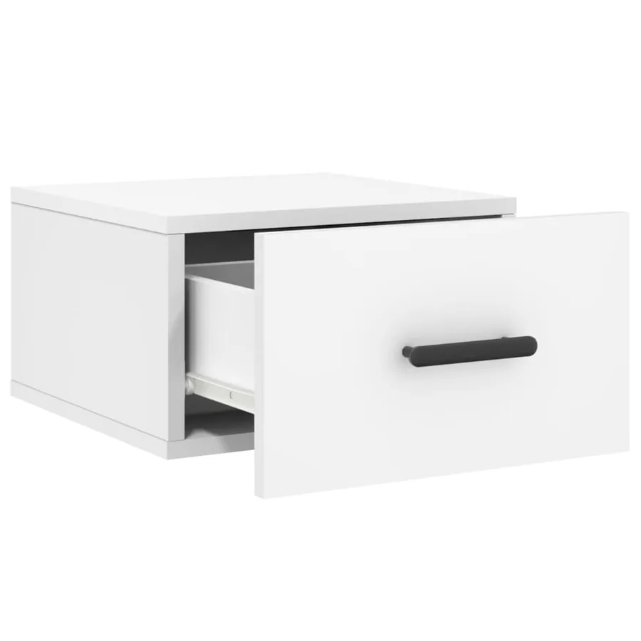 Tables de chevet murales 2 pcs blanc 35x35x20 cm - 7