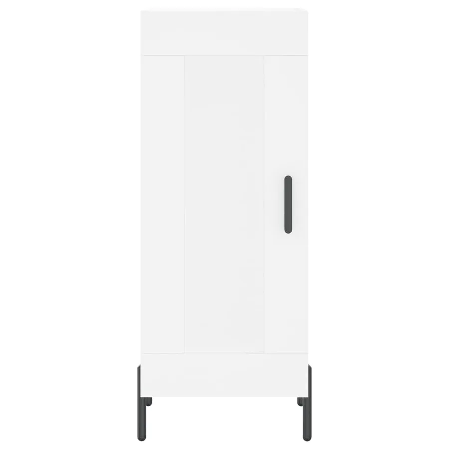 Buffet haut Blanc 34,5x34x180 cm Bois d'ingénierie - 6