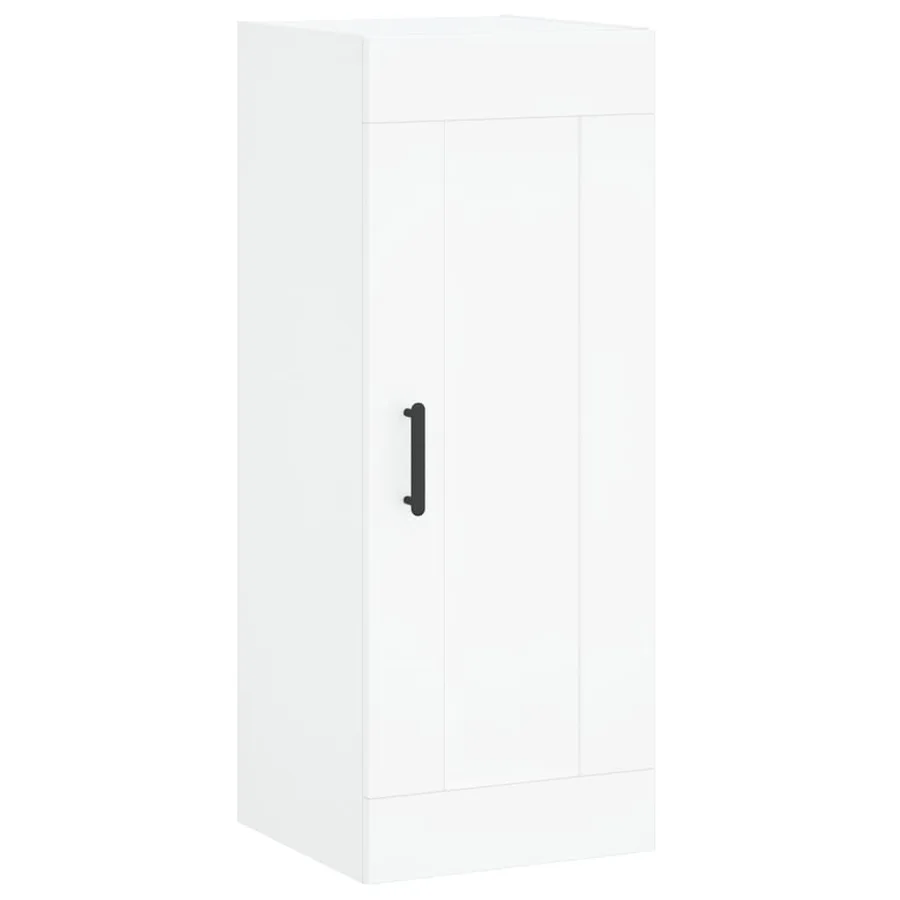 Buffet haut Blanc 34,5x34x180 cm Bois d'ingénierie - 7