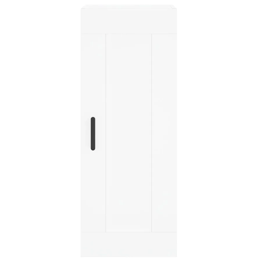 Buffet haut Blanc 34,5x34x180 cm Bois d'ingénierie - 8