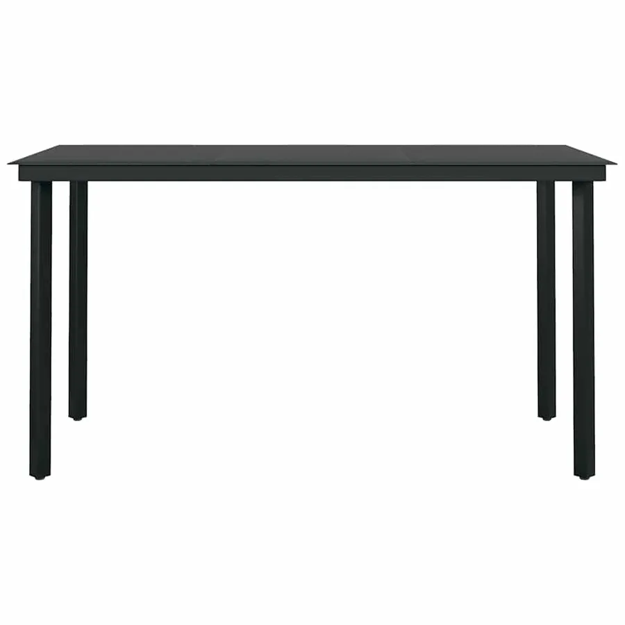 Ensemble à manger de jardin 7 pcs Noir - 6