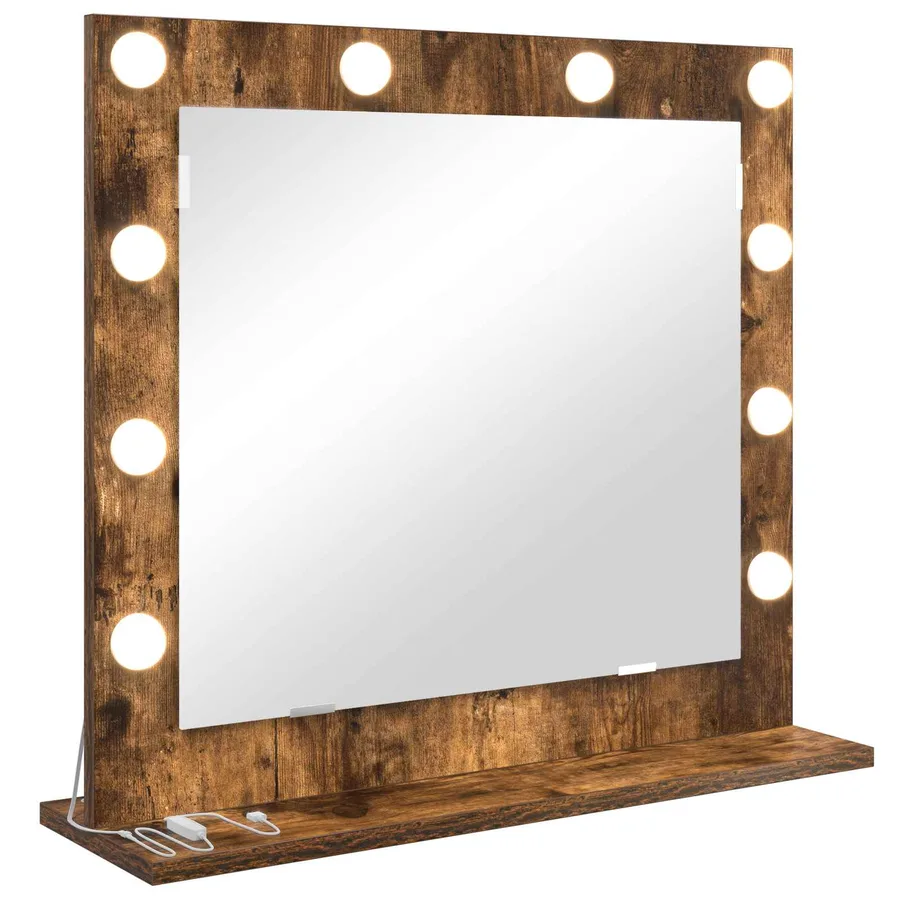 Miroir de vanité Rectangulaire Chêne fumé 60 x 55 x 18 cm - 2