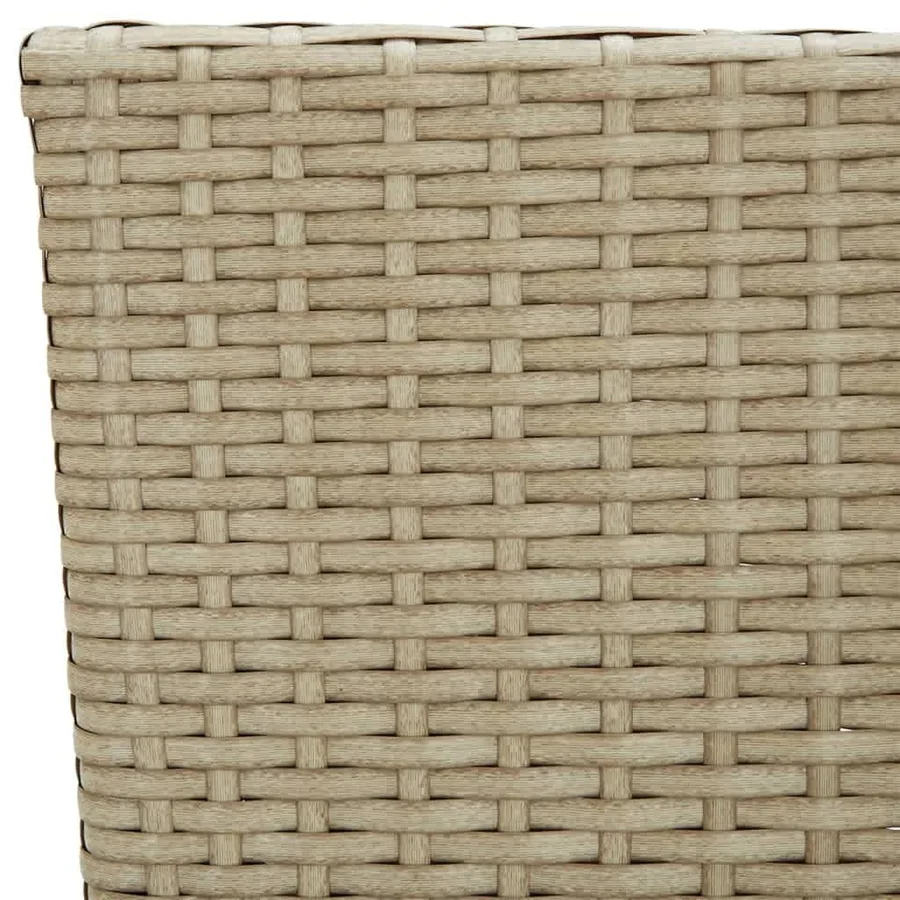 Ensemble à manger de jardin et coussins 7 pcs Poly rotin Beige - 9
