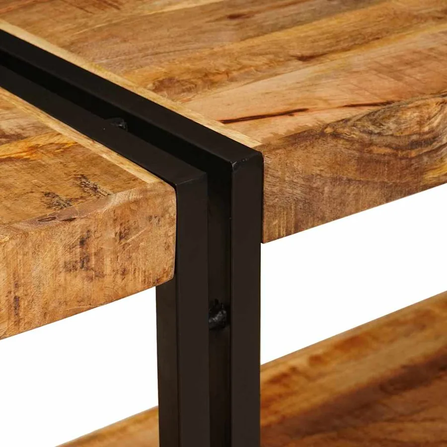 Table console Marron 160 x 33 x 75 cm Bois de mangue massif - 7