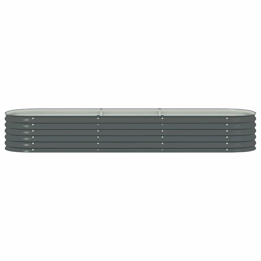 Lit surélevé de jardin 320x80x44 cm Acier galvanisé Gris - 4