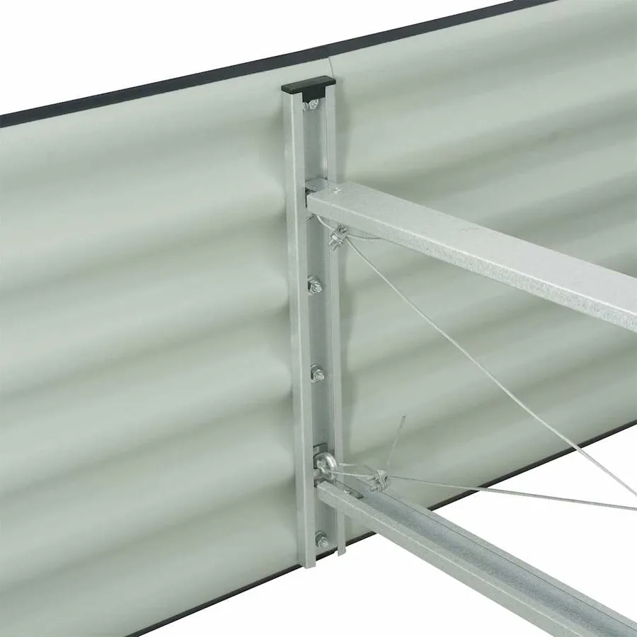 Lit surélevé de jardin 320x80x44 cm Acier galvanisé Gris - 6